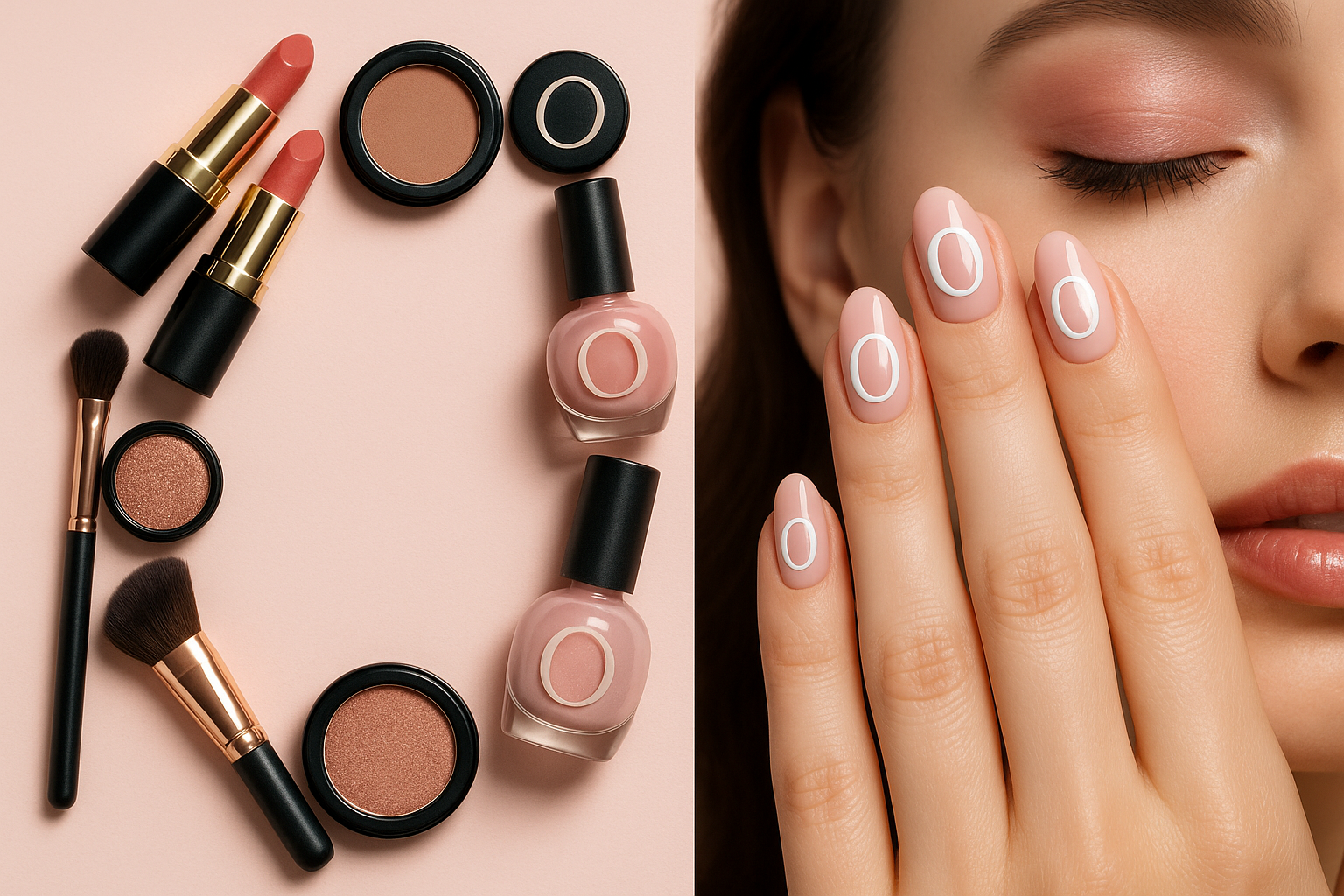 ongle et maquillage avec un O